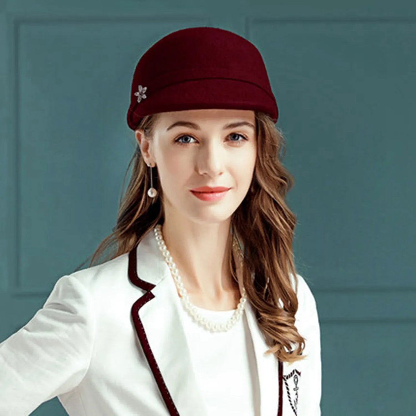 EE 5093 autumn and winter new British top hat simple hundred woolen hat winter ladies leisure travel woolen hat woman