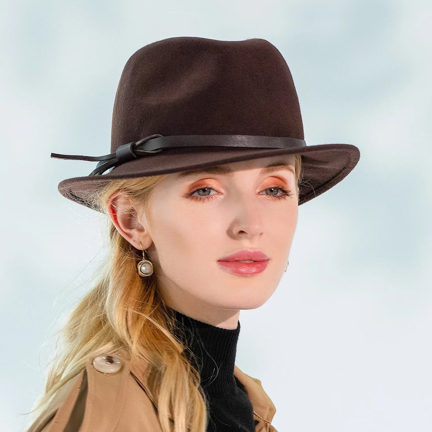 EE 5095 new winter belt decorated unisex jazz cap contracted joker wool hat