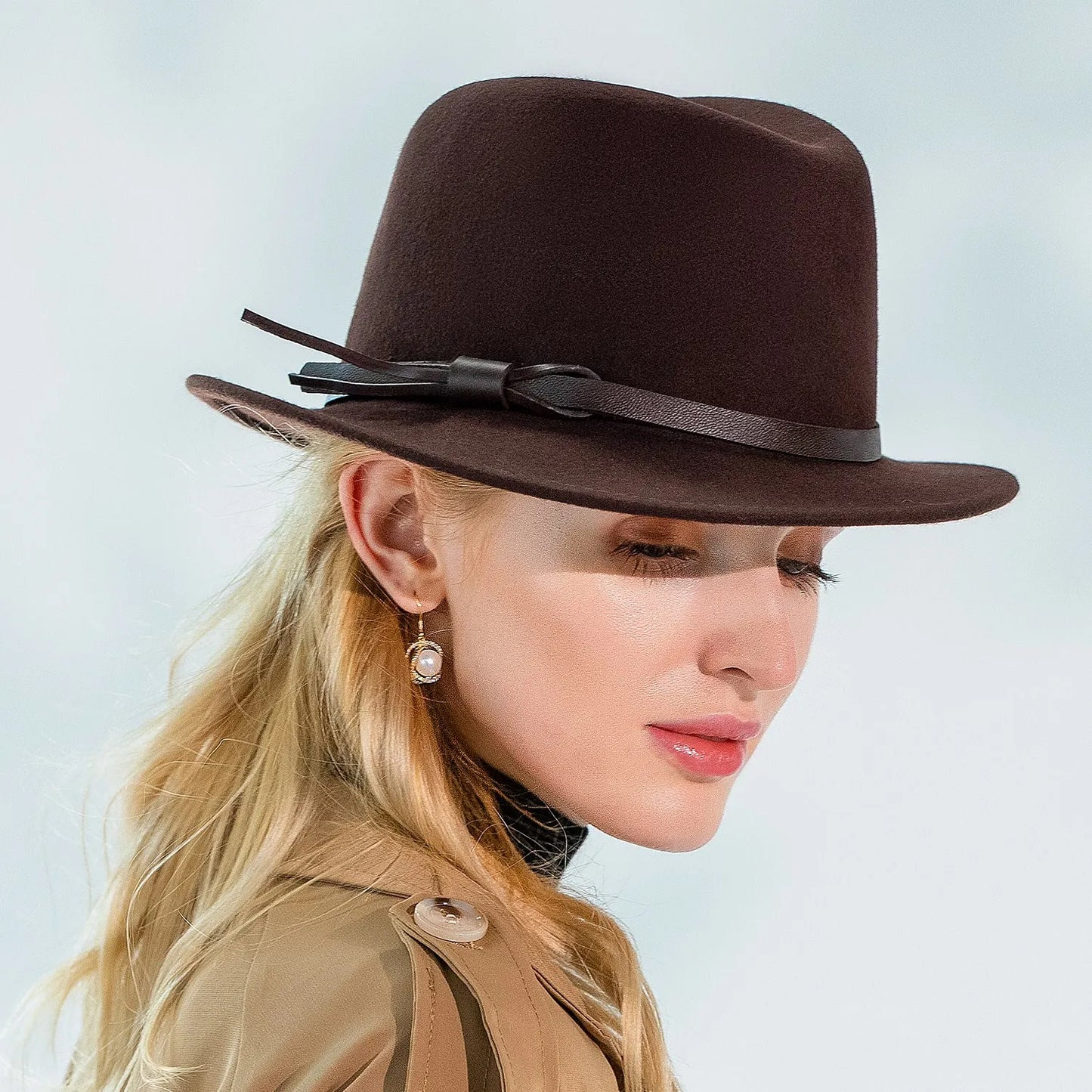 EE 5095 new winter belt decorated unisex jazz cap contracted joker wool hat