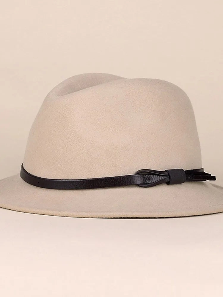 EE 5095 new winter belt decorated unisex jazz cap contracted joker wool hat