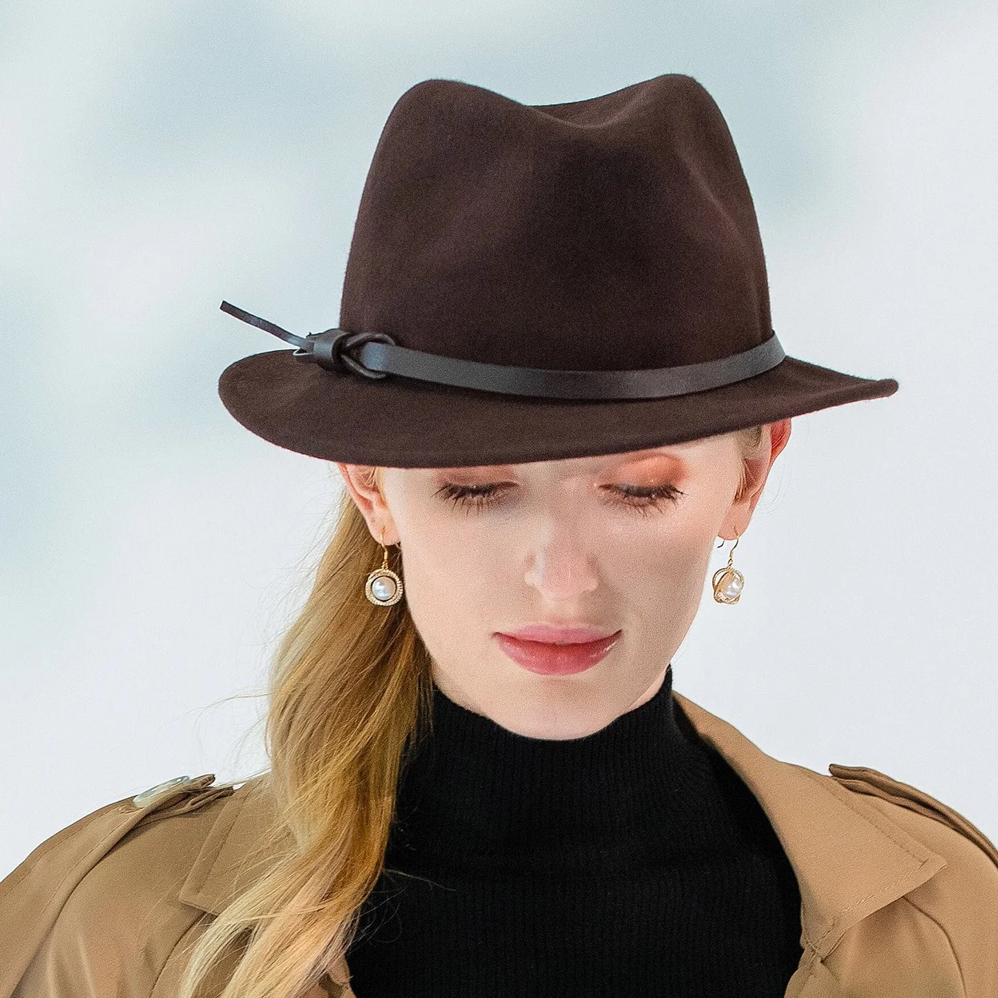 EE 5095 new winter belt decorated unisex jazz cap contracted joker wool hat