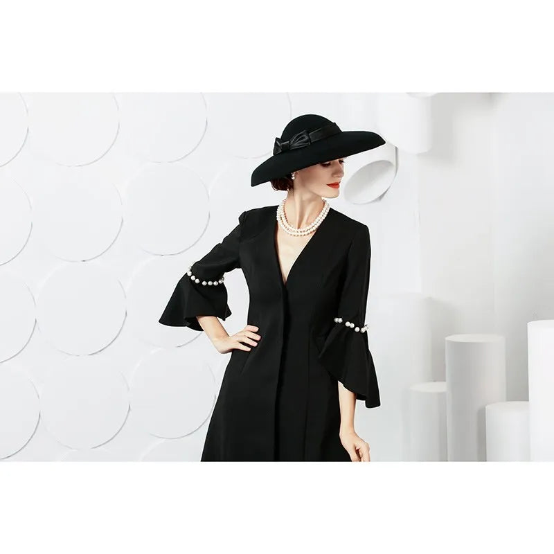 EE 5101 autumn and winter new British woolen top hat winter vintage large eaves street hipster Korean version hat woman