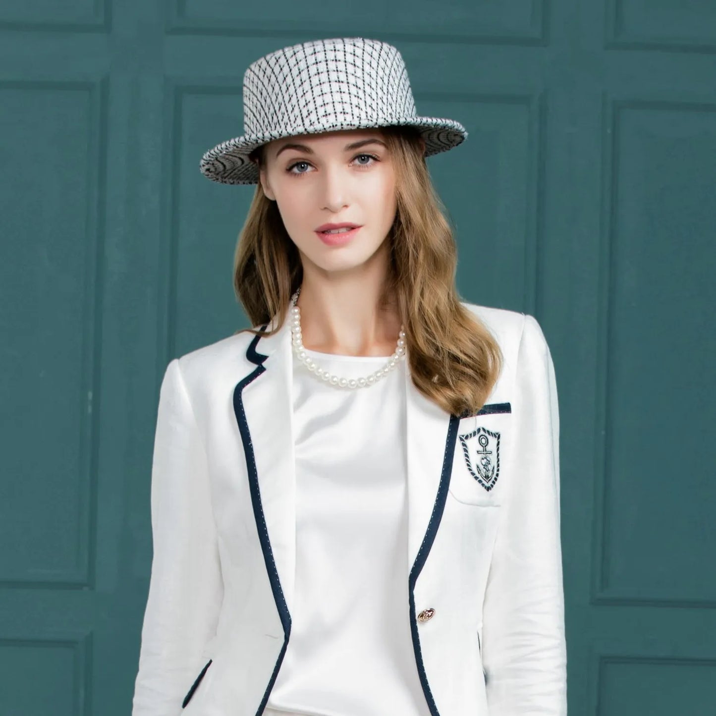 EE 5110 autumn and winter new British top hat casual simple wide brim hat winter warm hat woman