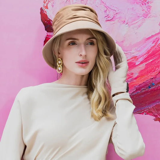 EE 5118 and folding wool hat British female elegant aristocratic joker hat winter hat