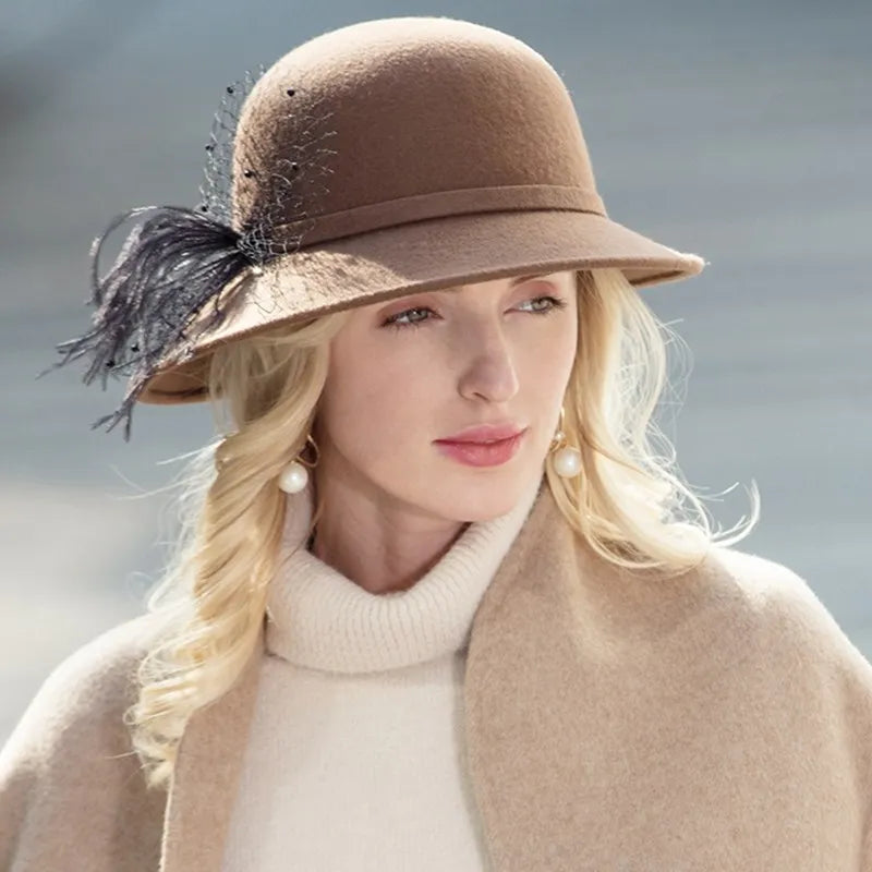 EE 5151 autumn and winter new women's hat fashion Korean casual all-matching woolen hat autumn style top hat