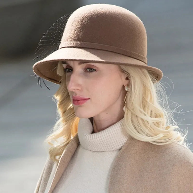 EE 5151 autumn and winter new women's hat fashion Korean casual all-matching woolen hat autumn style top hat