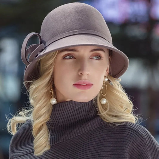EE 5176 Autumn and Winter New British Wool Top Hat Elegant and Casual Versatile Warm Hat for Children