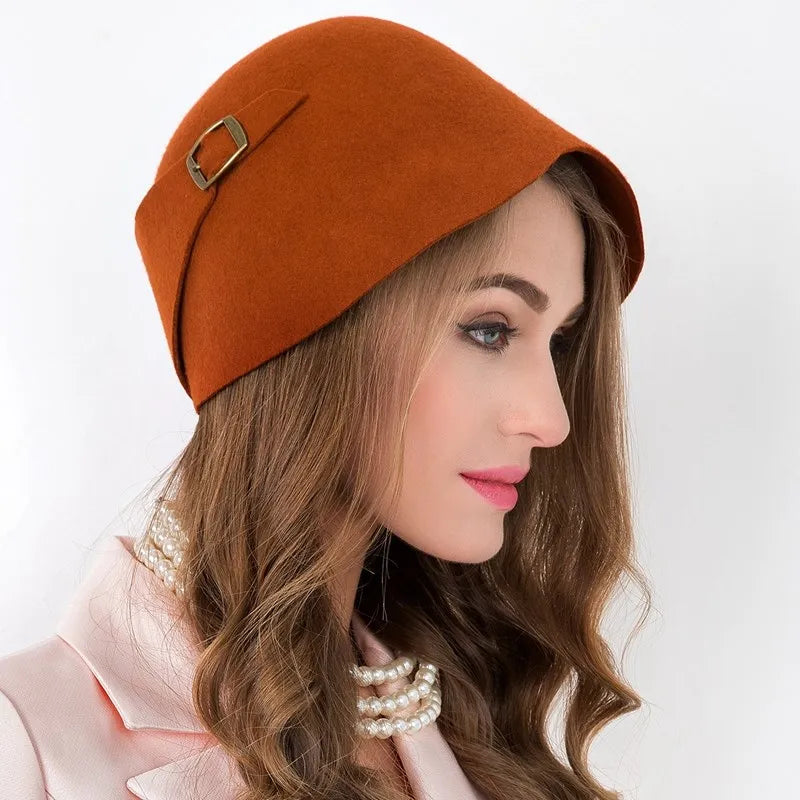 EE 5183 autumn new casual hat Korean version of winter female woolen hat Korean tide all elegant wool hat