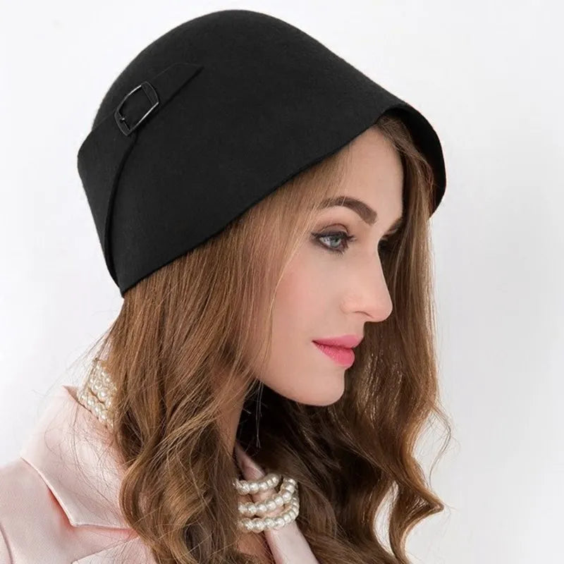 EE 5183 autumn new casual hat Korean version of winter female woolen hat Korean tide all elegant wool hat