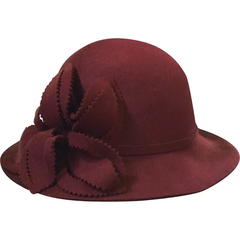 EE 5198 wool retro top hat British girl winter new British woolen hat elegant with all European and American hat women