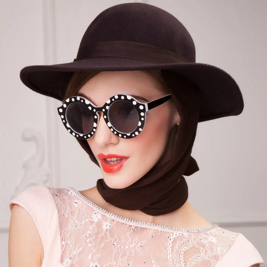 EE 5208 England new women's wool felt hat elegant bow woolen top hat with winter hat ladies
