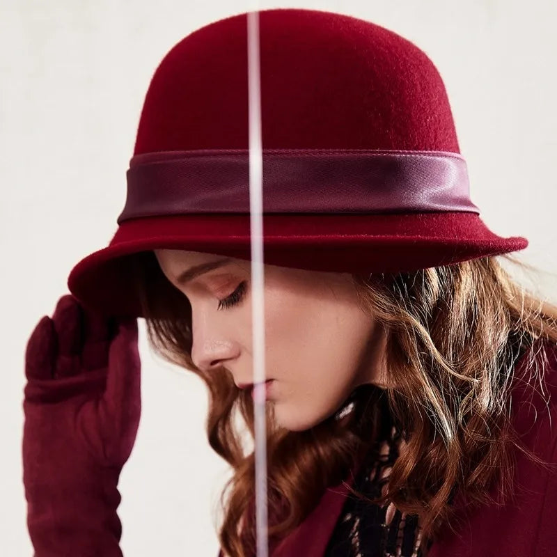 EE 5238 autumn new wool hat dome basin hat casual winter hat female Korean version tide