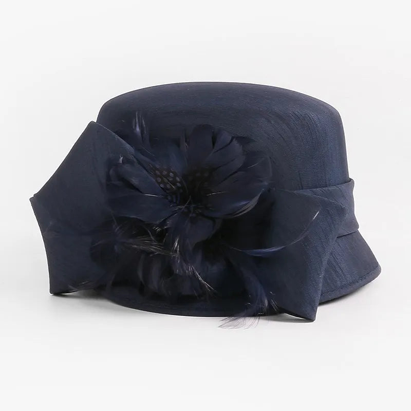 EE 5260 Original Design Spring and Autumn New Elegant Feather Top Hat Retro Western Style Beautiful Hat Girl