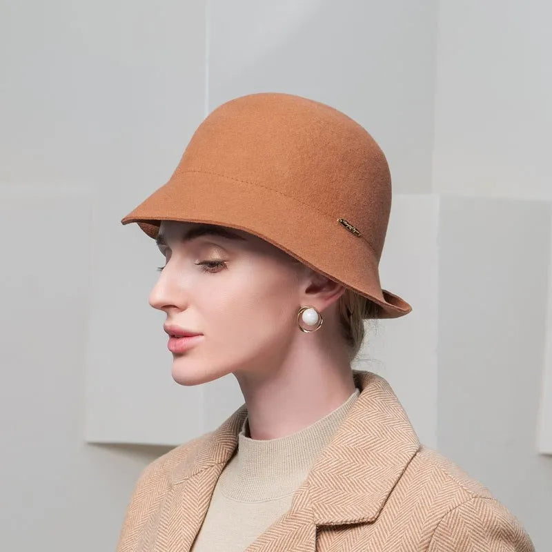 EE 5264 Autumn/Winter New British Vintage Wool Hat Elegant Bow Wool Hat Female Winter Hat Female