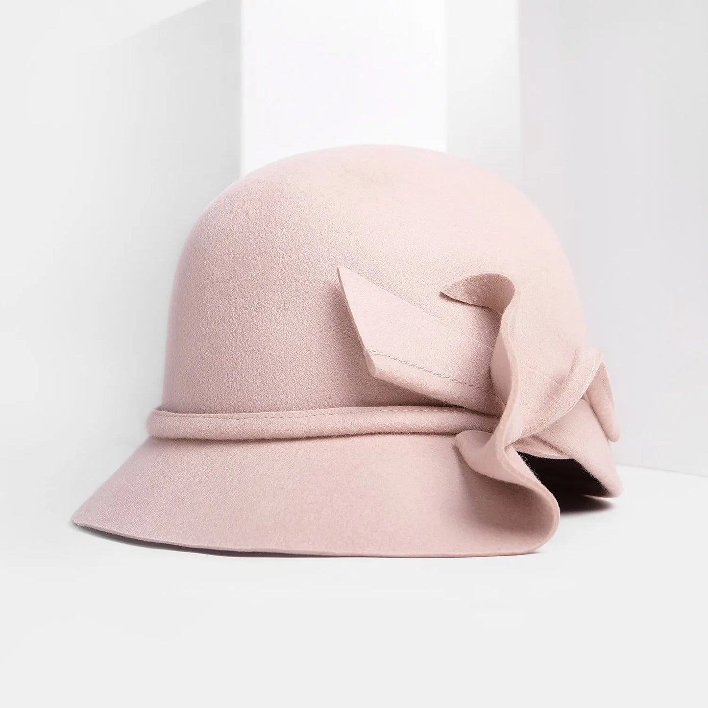 EE 5290 new winter joker pure color French felt trilby hat romance