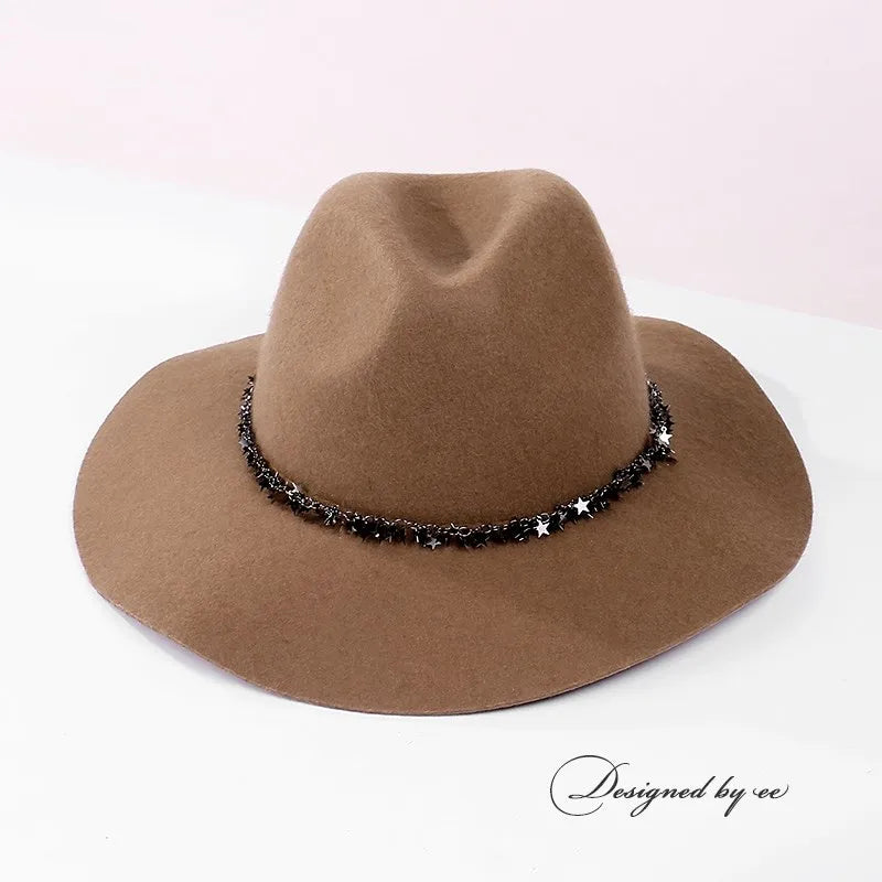 EE 5296 autumn new wool hat dome basin hat casual Korean jazz hat tide winter hat woman