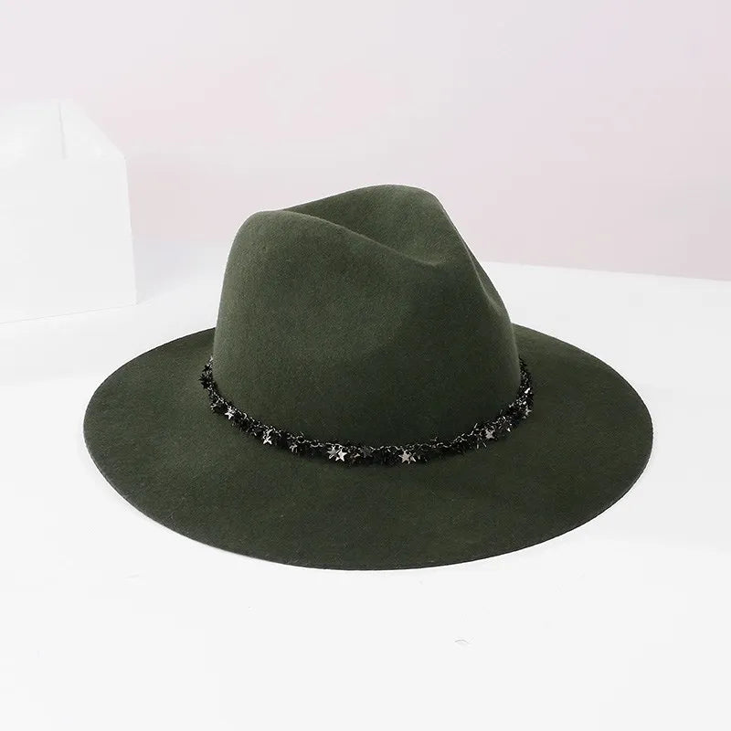 EE 5296 autumn new wool hat dome basin hat casual Korean jazz hat tide winter hat woman