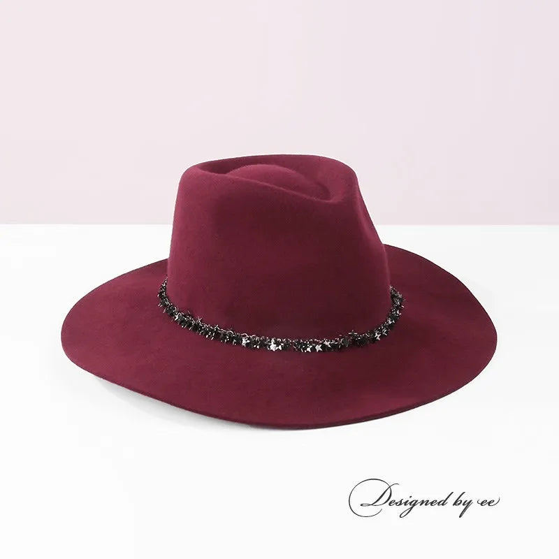 EE 5296 autumn new wool hat dome basin hat casual Korean jazz hat tide winter hat woman