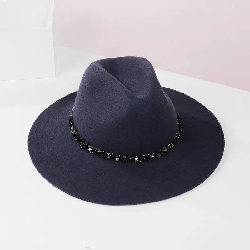 EE 5296 autumn new wool hat dome basin hat casual Korean jazz hat tide winter hat woman