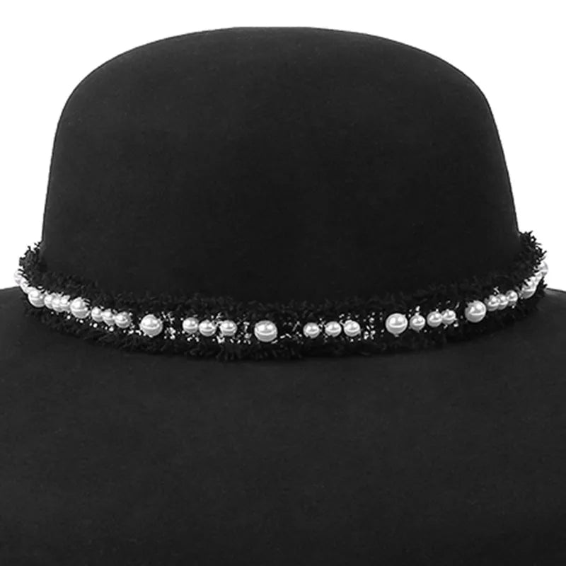 EE 5298 autumn and winter new British foreign style wool top hat travel shopping party banquet girl hat woman
