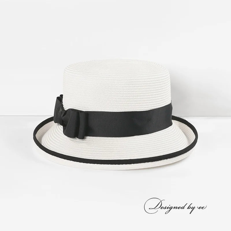 EE 7012 spring and summer/leisure/special occasion/office & professional/graduation/beach umbrella broad-brimmed hat hat bow