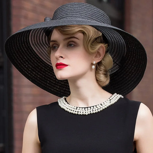 EE 7024 Spring/Summer Sun Hat Casual Versatile Hat Children's Summer Travel Big Eaves Straw Hat