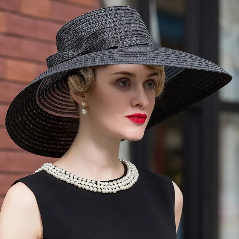 EE 7024 Spring/Summer Sun Hat Casual Versatile Hat Children's Summer Travel Big Eaves Straw Hat