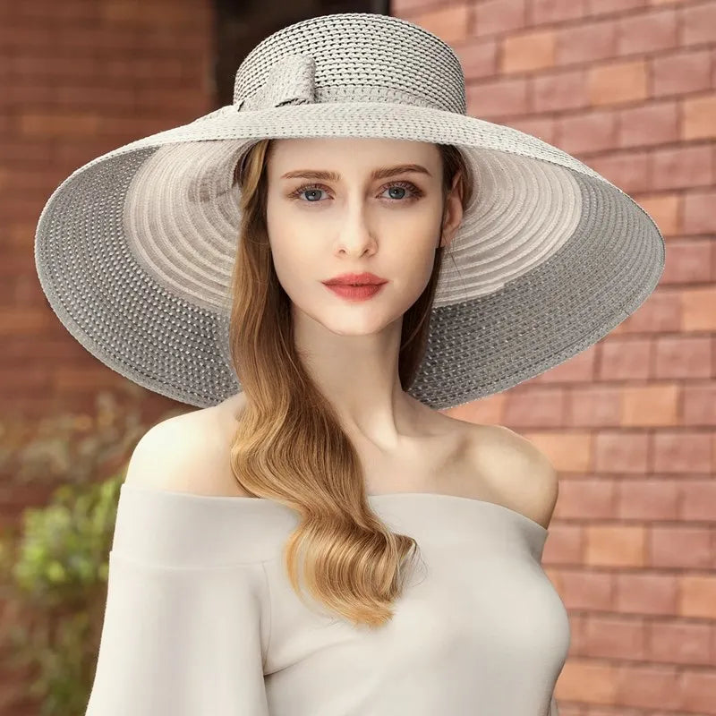 EE 7024 Spring/Summer Sun Hat Casual Versatile Hat Children's Summer Travel Big Eaves Straw Hat