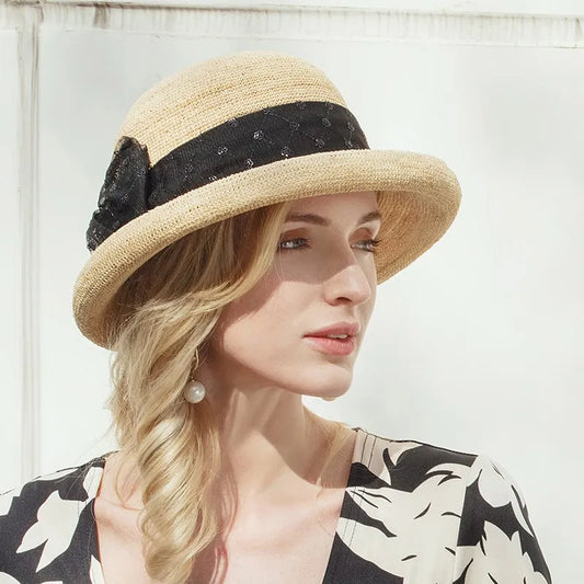 EE 7043 Summer New Hat Women's Versatile Sunshade Mesh Korean Edition Travel Trend Straw Hat