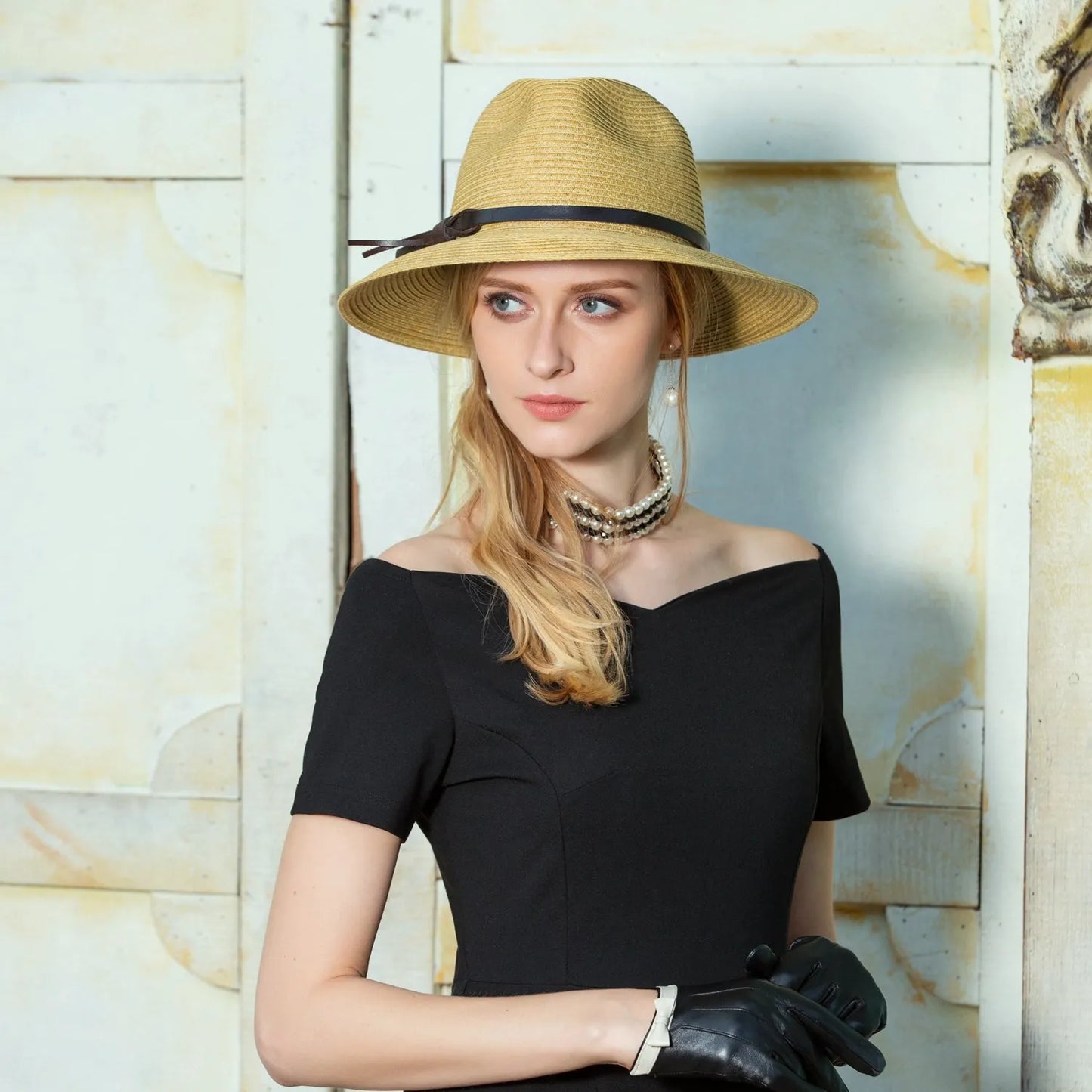 EE 7049 short brim straw hat, versatile for summer travel, sun hat for children