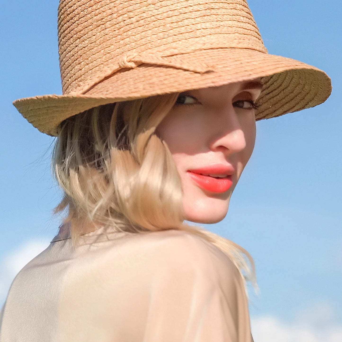 EE 7051 Summer/Casual/Daily Wear/Classical Feminine Style/Sun Protection/Sunshade Beach Hat/Sunbonnet/Straw Hat