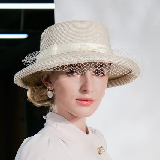 EE 7052 Veil Daily Wear Straw Hat