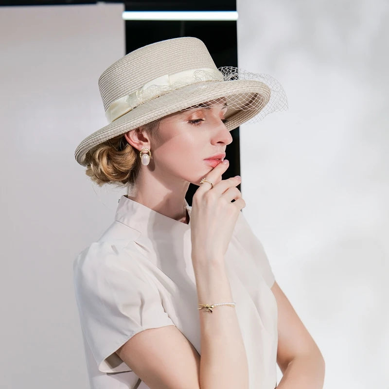 EE 7052 Veil Daily Wear Straw Hat