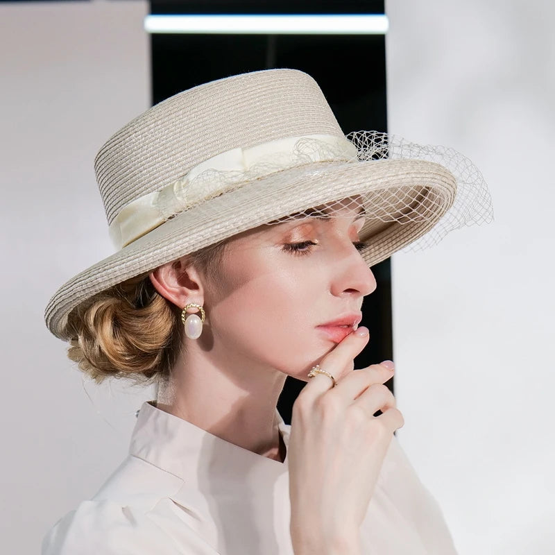 EE 7052 Veil Daily Wear Straw Hat