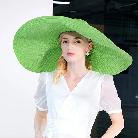 Hats Fiber Bowler / Cloche Hat Bucket Hat Straw Hat Beach Melbourne Cup Elegant & Luxurious Boho With Pure Color Headpiece Headwear 7094