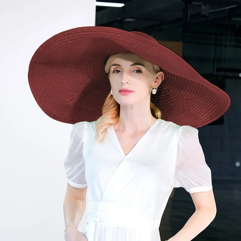 Hats Fiber Bowler / Cloche Hat Bucket Hat Straw Hat Beach Melbourne Cup Elegant & Luxurious Boho With Pure Color Headpiece Headwear 7094