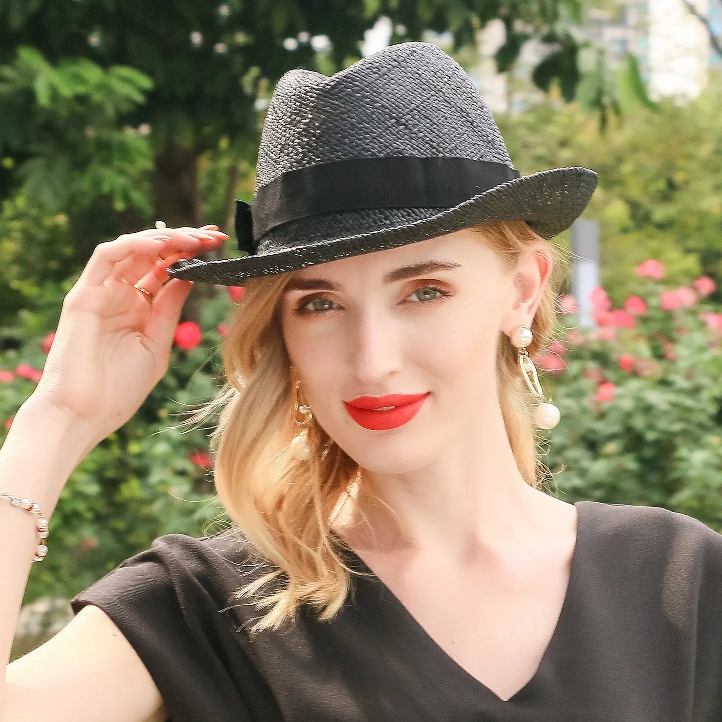 EE 7139 Summer New Simple Bow Anti UV Sunshade Hat for Children Summer