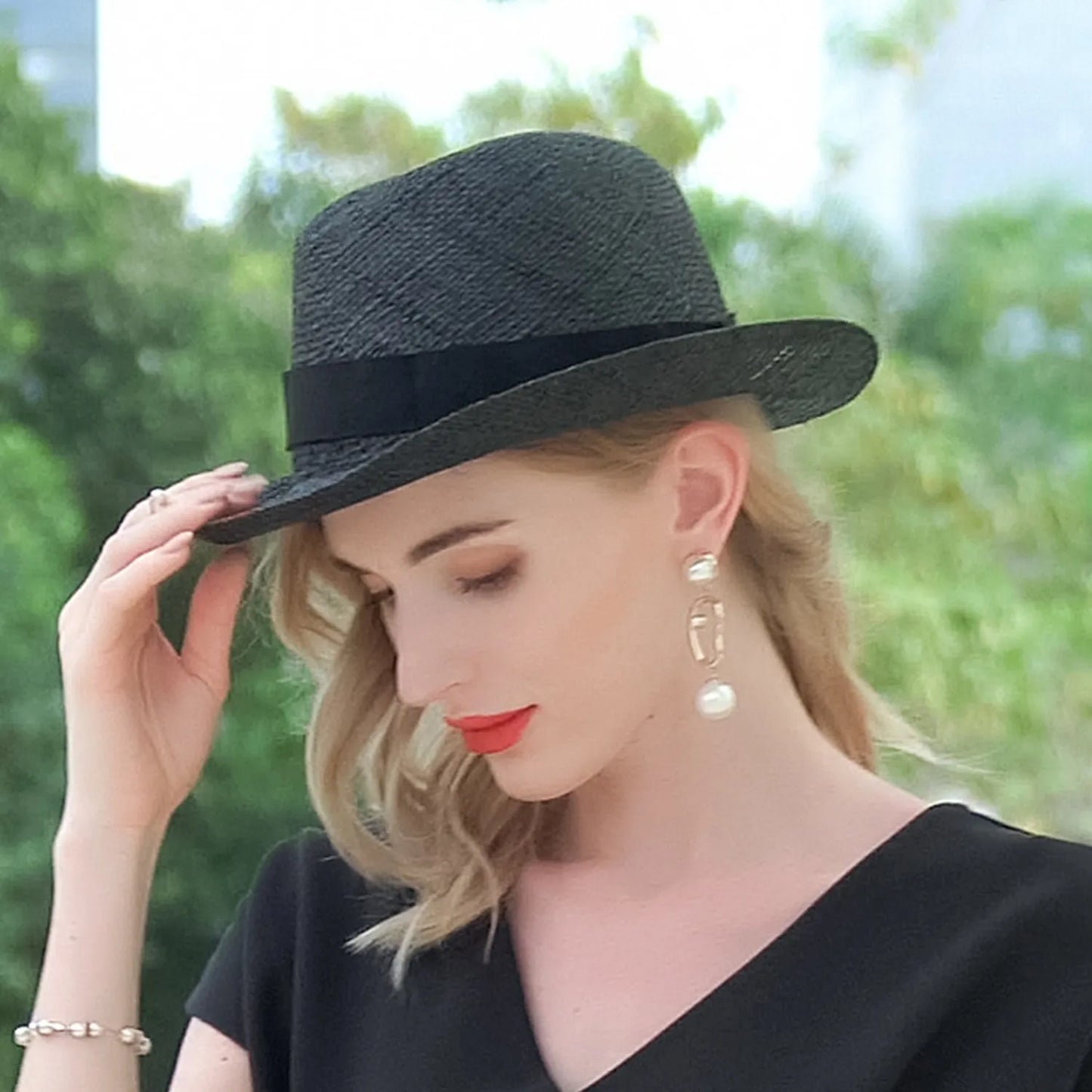 EE 7139 Summer New Simple Bow Anti UV Sunshade Hat for Children Summer