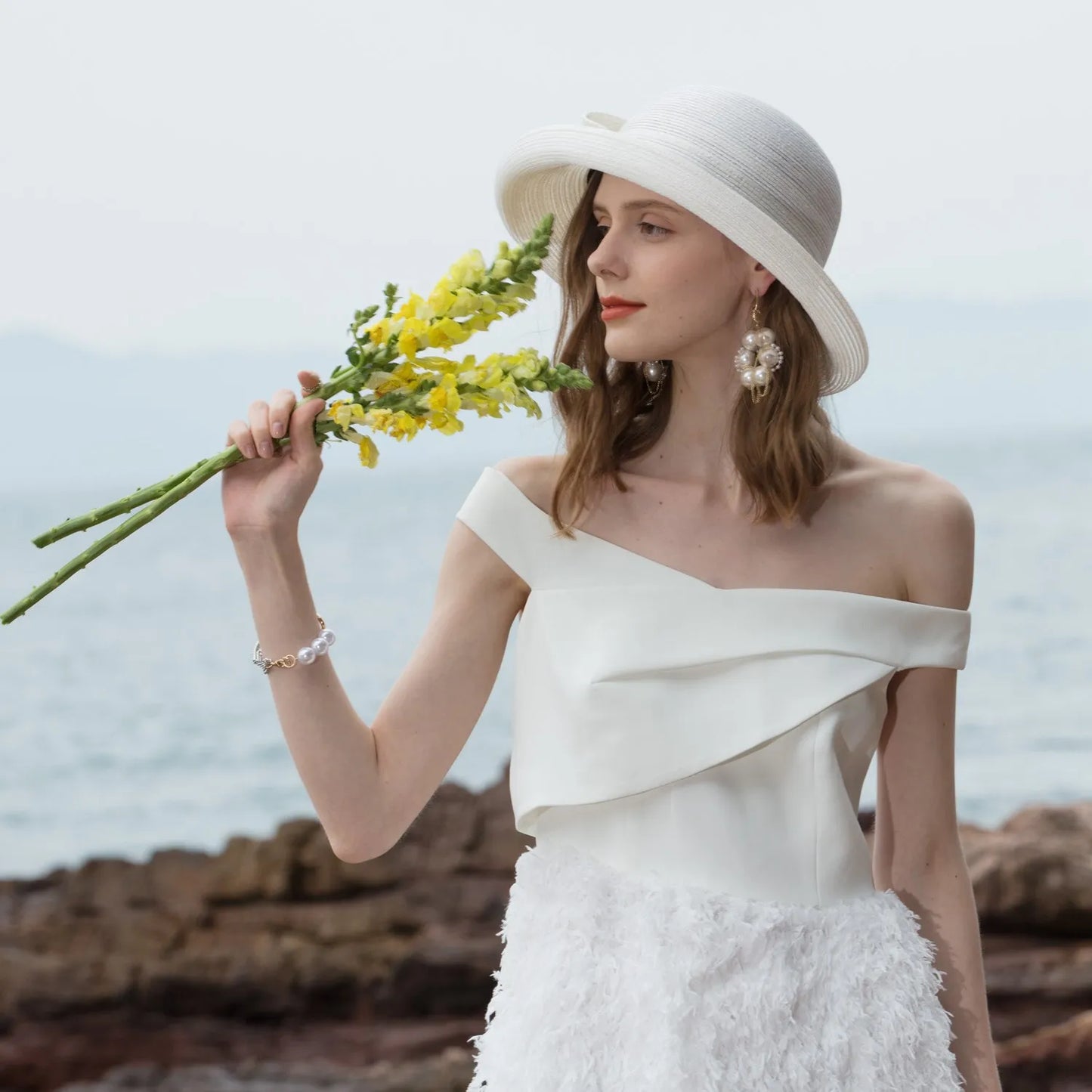 EE 7151 Summer Curled Straw Hat Korean Version Versatile Summer Sunshade Hat Sunshade Beach Hat Women's Summe