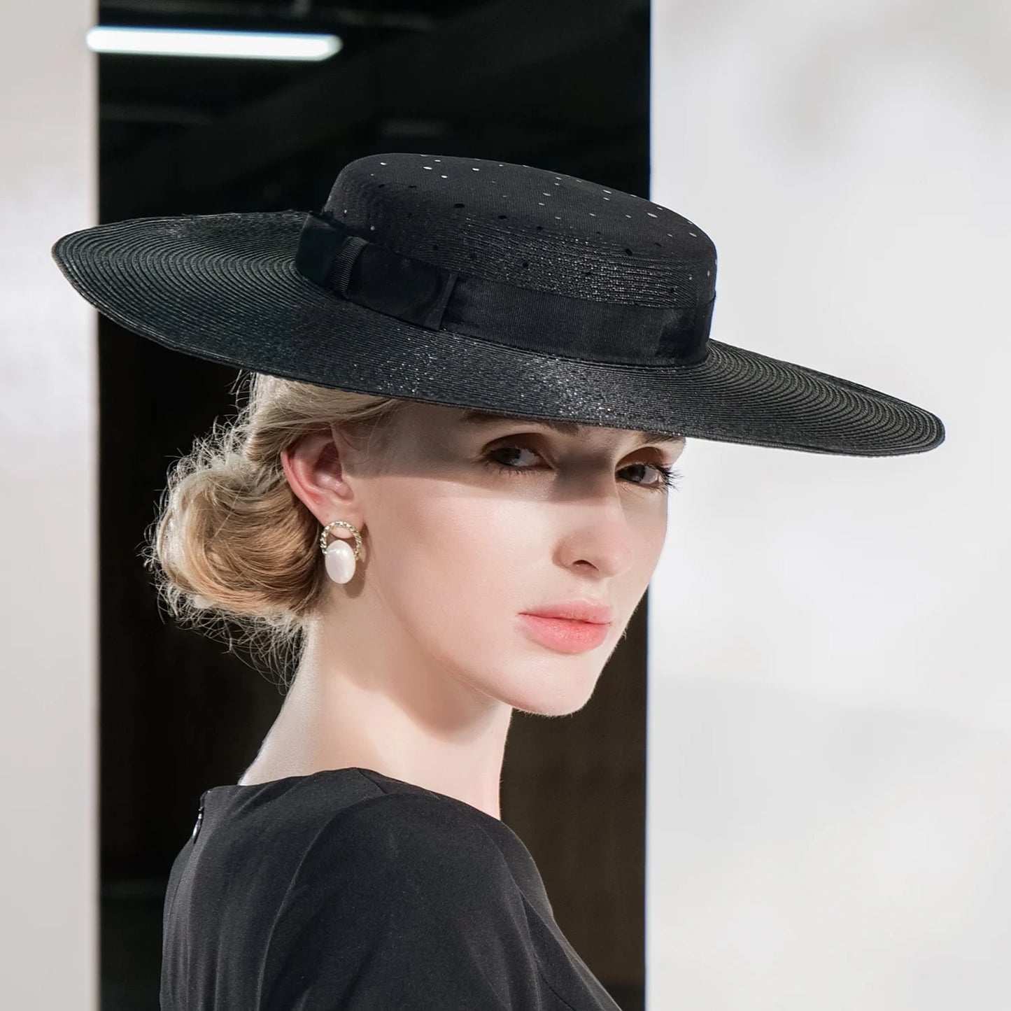 EE 7158 Summer/Daily Wear/Stylish/Dots/Casual Hat/Fascinator Hat/Fascinator/Sun Protection/Sunbonnet/Polyester Hats