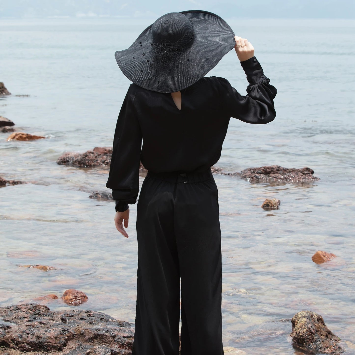 EE 7164 Summer/Classical/Casual/Birdcage Veil/Classical Feminine Style/Sun Protection/Sunshade Beach Hat/Sunbonnet/Straw Hat