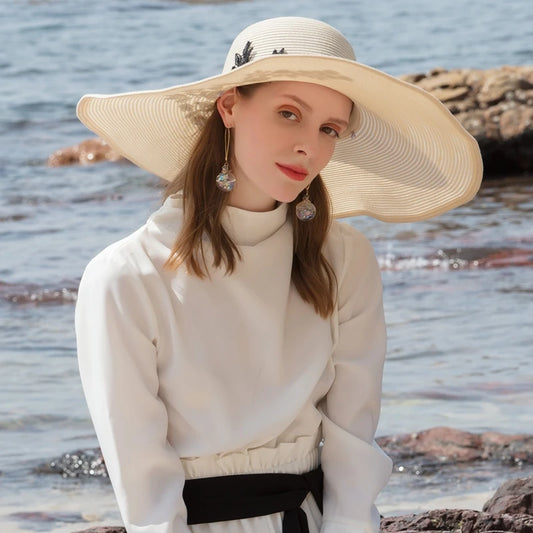 EE 7168 Sunshade Beach Hat  Straw Hat