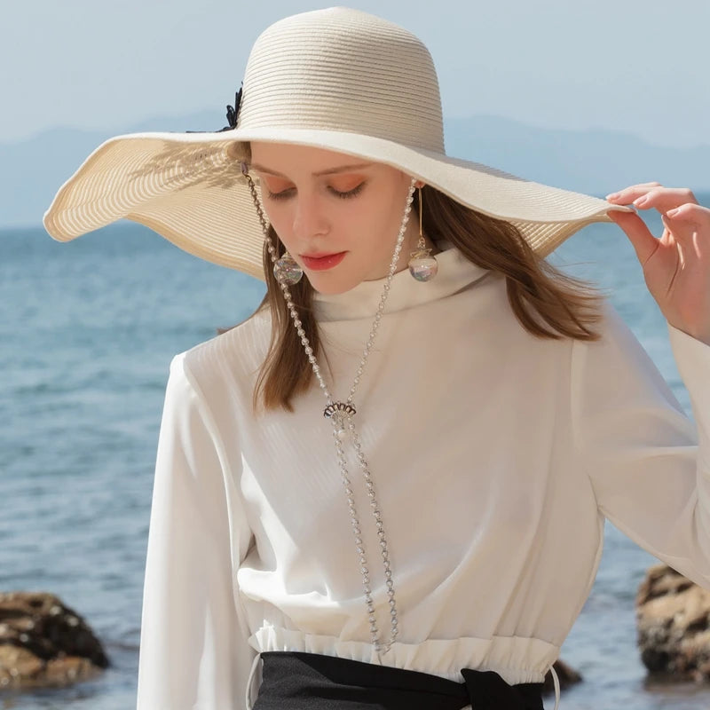 EE 7168 Sunshade Beach Hat  Straw Hat