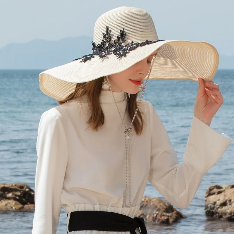 EE 7168 Sunshade Beach Hat  Straw Hat