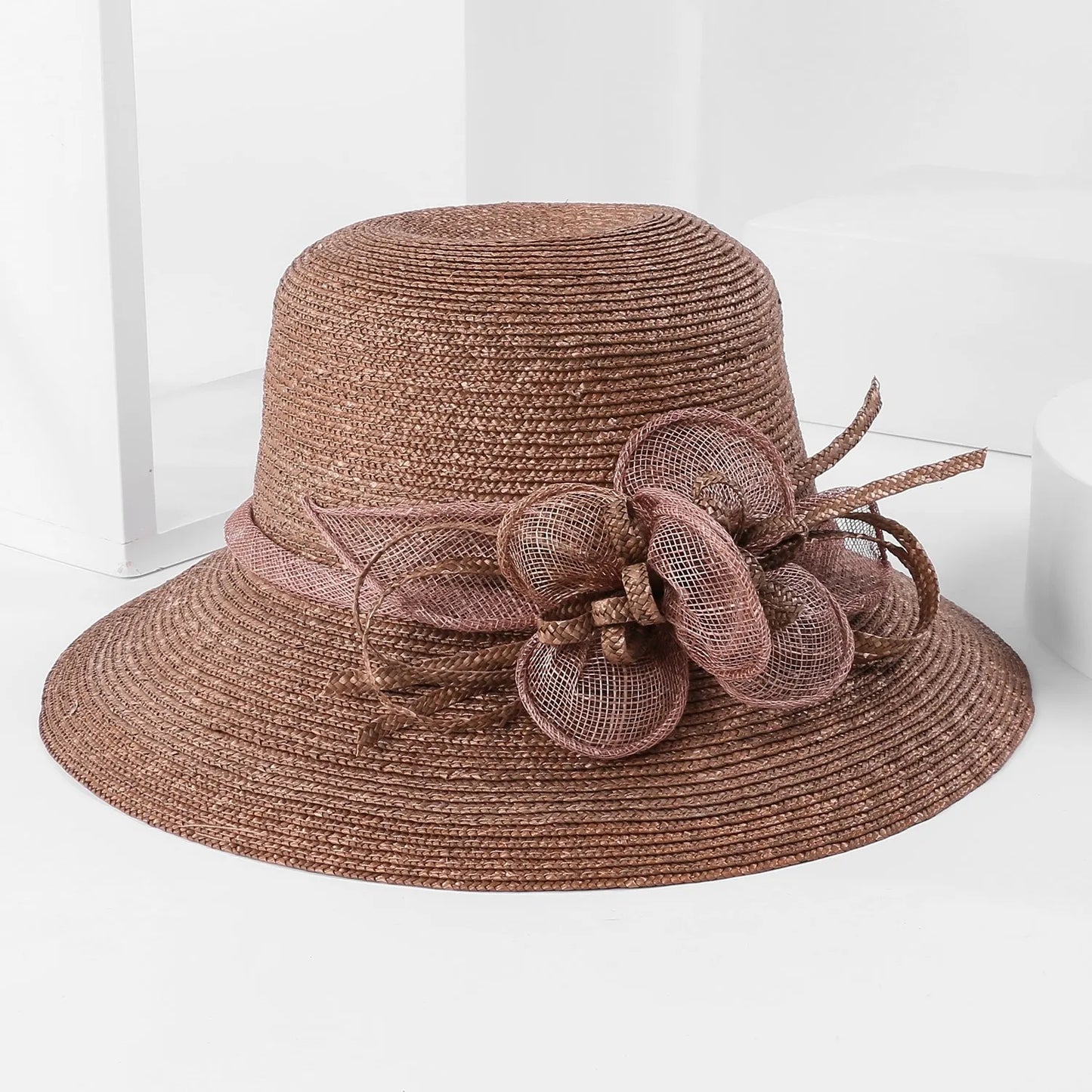 EE 7190 Summer New Fashion Versatile Sweet Sunscreen Sunshade Small Curled Straw Hat Hat Women's Summer