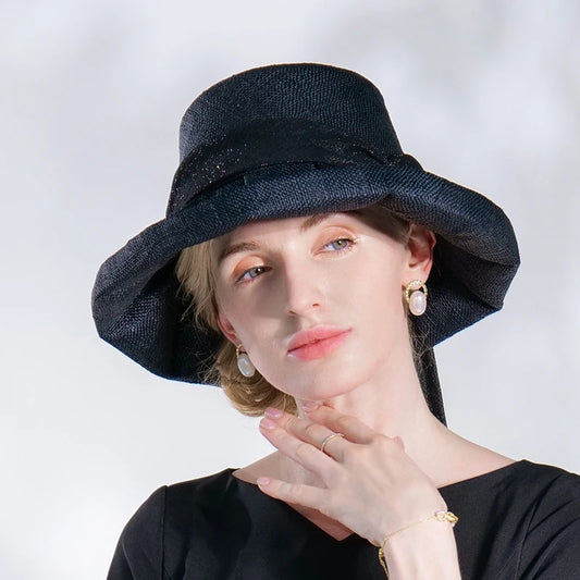 EE 7202 Summer/Striking/Classical/Casual/Bowknot/Ribbon/Leisure/Sun Protection/Sunshade Beach Hat/Sunbonnet/Straw Hat