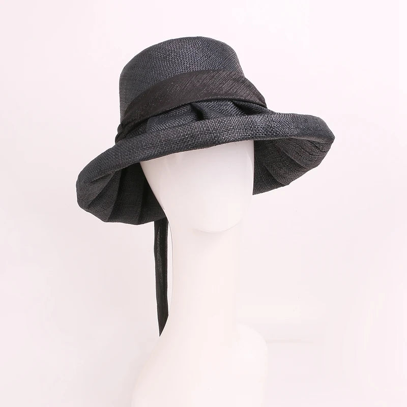 EE 7202 Summer/Striking/Classical/Casual/Bowknot/Ribbon/Leisure/Sun Protection/Sunshade Beach Hat/Sunbonnet/Straw Hat