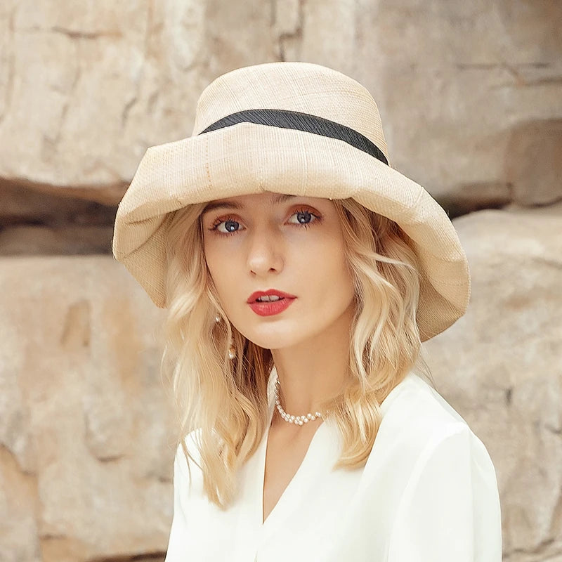 EE 7202 Summer/Striking/Classical/Casual/Bowknot/Ribbon/Leisure/Sun Protection/Sunshade Beach Hat/Sunbonnet/Straw Hat