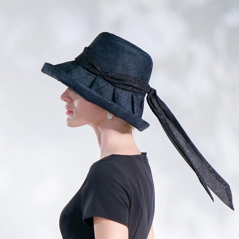 EE 7202 Summer/Striking/Classical/Casual/Bowknot/Ribbon/Leisure/Sun Protection/Sunshade Beach Hat/Sunbonnet/Straw Hat