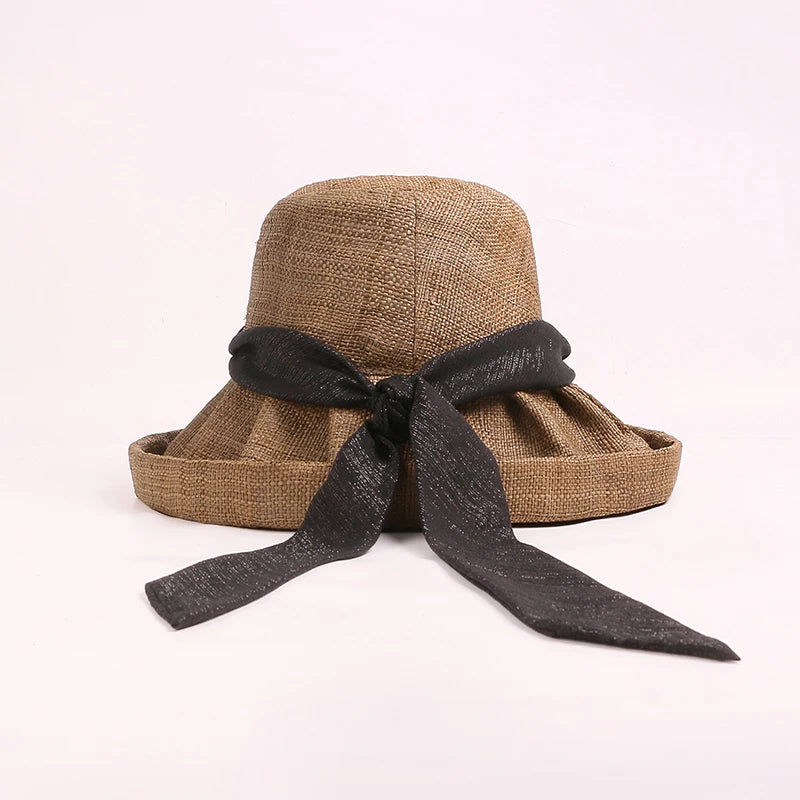 EE 7202 Summer/Striking/Classical/Casual/Bowknot/Ribbon/Leisure/Sun Protection/Sunshade Beach Hat/Sunbonnet/Straw Hat